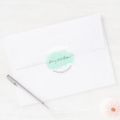 Elegant modern waterverf interieurontwerper ronde sticker (Envelop)