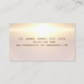 Elegant Modern Waterverf Lotus Gold Lijst Visitekaartje (Achterkant)