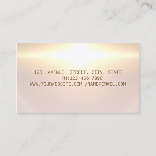 Elegant Modern Waterverf Lotus Gold Lijst Visitekaartje (Achterkant)