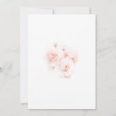 Elegant Modern Waterverf Roze Bloemen Doop Kaart (Achterkant)