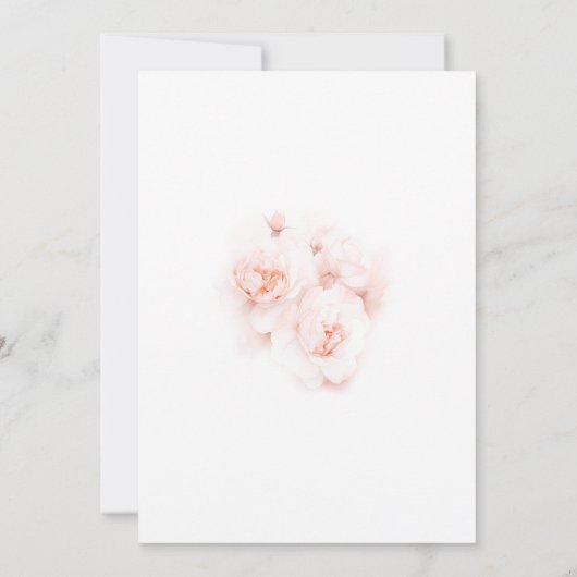 Elegant Modern Waterverf Roze Bloemen Doop Kaart (Achterkant)