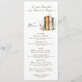 Elegant Modern Waterverf Storybook Vrijgezellenfee Menu (Voorkant)