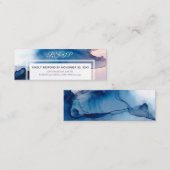 *~* Elegant Modern Waterverf Wedding RSVP Mini Visitekaartje (Voorkant / Achterkant)