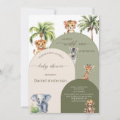 Elegant Modern Waterverf Wild One Baby shower Kaart (Voorkant)