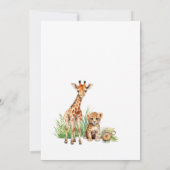 Elegant Modern Waterverf Wild One Baby shower Kaart (Achterkant)