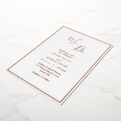 Elegant Modern We trekken Roos Gold uit Folie Uitnodiging (Gedraaid)