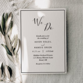 Elegant Modern We wedden de uitnodiging