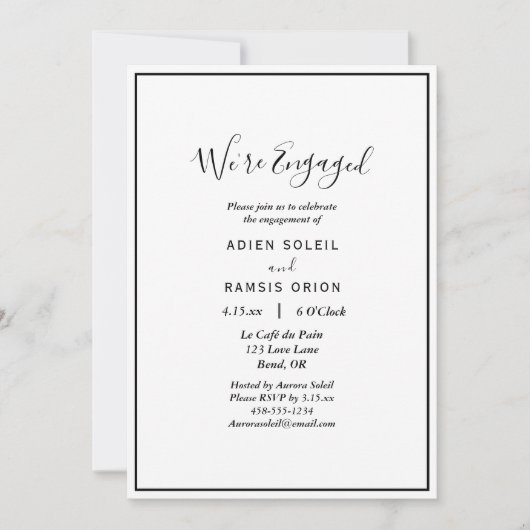 Elegant Modern We zijn een uitnodiging (Voorkant)