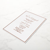 Elegant Modern We zijn een Verloving Roos Gold Folie Uitnodiging (Gedraaid)