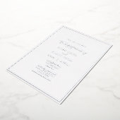 Elegant modern Weddenschap Party Silver Folie Uitnodiging (Gedraaid)