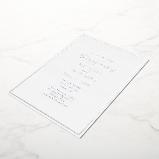 Elegant modern Weddenschap Party Silver Folie Uitnodiging (Gedraaid)