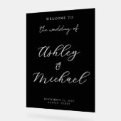 Elegant Modern Wedding Acrylic Welcome Sign Acryl Bord (Hoek)