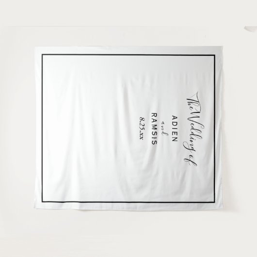 Elegant Modern Wedding Backdrop Wandkleed (Voorkant (horizontaal))