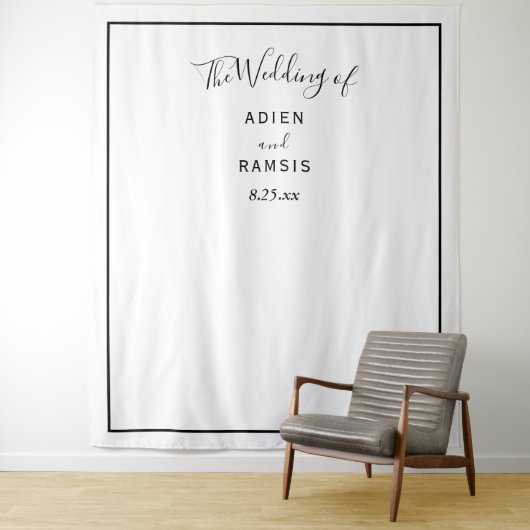 Elegant Modern Wedding Backdrop Wandkleed (In situ)