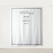 Elegant Modern Wedding Backdrop Wandkleed (Voorkant)