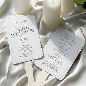 Elegant Modern Wedding Ceremony Program  Handwaaier