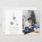 Elegant Modern Wedding Christmas Tree Save The Date (Voorkant)