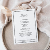 Elegant Modern Wedding Details Kaart