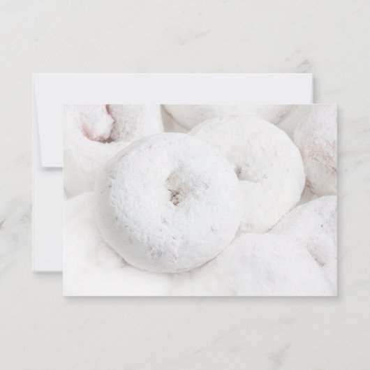 Elegant Modern Wedding Etheral White Doughnoten RSVP Kaartje (Achterkant)