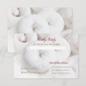 Elegant Modern Wedding Etheral White Doughnoten RSVP Kaartje (Voorkant / Achterkant)