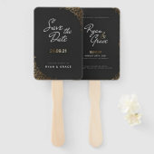 Elegant Modern Wedding Favors Handwaaier (Voorkant en achterkant)