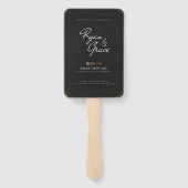 Elegant Modern Wedding Favors Handwaaier (Achterkant)