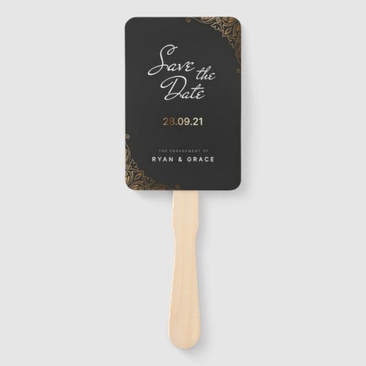 Elegant Modern Wedding Favors Handwaaier (Voorkant)