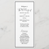 Elegant Modern Wedding Flat Program Programmakaart (Voorkant)