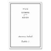 Elegant Modern Wedding Foldable Place Card Kaart (Voorkant)