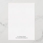Elegant Modern Wedding Folie Uitnodiging (Achterkant)