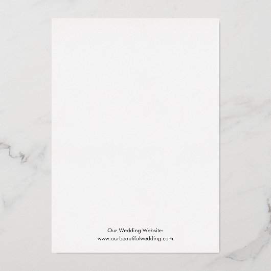 Elegant Modern Wedding Folie Uitnodiging (Achterkant)