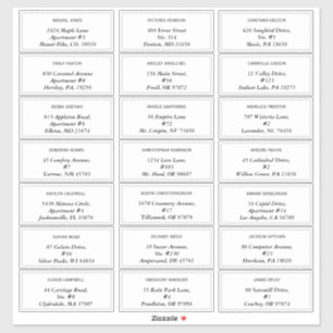 Elegant Modern Wedding Guest Adresetiketten Sticker