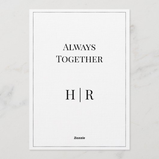 Elegant Modern Wedding Invitation | Timeless Kaart (Achterkant)