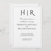 Elegant Modern Wedding Invitation | Timeless Kaart (Voorkant / Achterkant)