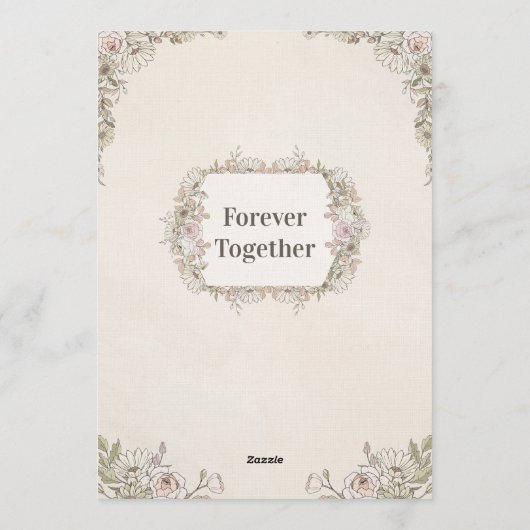 Elegant Modern Wedding Invitation | Timeless Kaart (Achterkant)