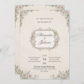 Elegant Modern Wedding Invitation | Timeless Kaart (Voorkant / Achterkant)