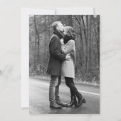 Elegant Modern Wedding Invite - Black White Foto Kaart (Achterkant)