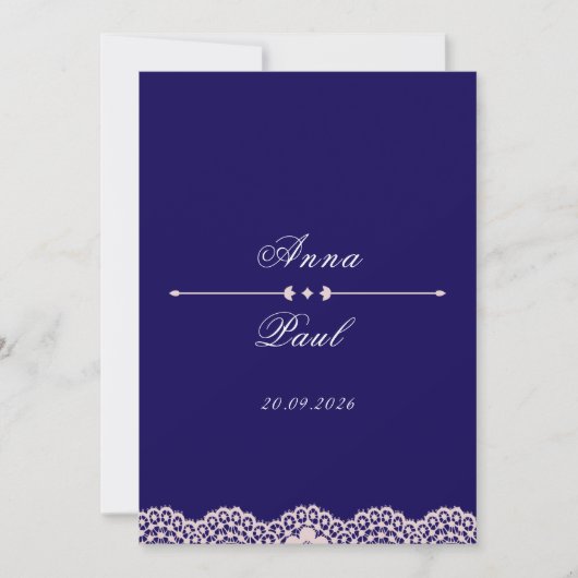 Elegant Modern Wedding Invite Kaart (Voorkant)
