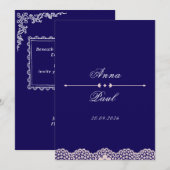 Elegant Modern Wedding Invite Kaart (Voorkant / Achterkant)