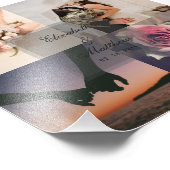 Elegant Modern Wedding Jubileum Bride en Groom Foto Afdruk (Hoek)