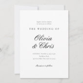 Elegant Modern Wedding Kaart (Voorkant)