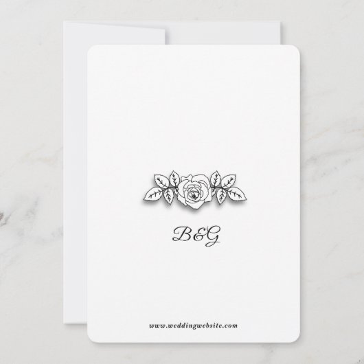 Elegant Modern Wedding Kaart (Achterkant)