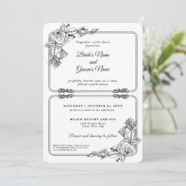 Elegant Modern Wedding Kaart