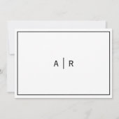 Elegant Modern Wedding Menu Keuze RSVP 5x7 Kaart (Achterkant)