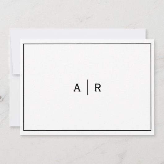 Elegant Modern Wedding Menu Keuze RSVP 5x7 Kaart (Achterkant)