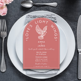 Elegant Modern Wedding Minimalistisch Roos Roze Qu Kaart