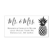 Elegant Modern Wedding Mr. & Mrs. retouradres Rubberstempel (Afrduk)