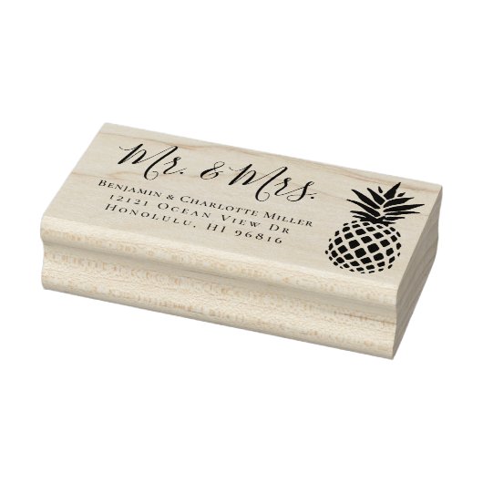 Elegant Modern Wedding Mr. & Mrs. retouradres Rubberstempel (Stempel)