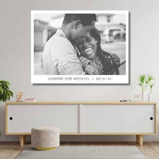 Elegant Modern Wedding Photo Poster