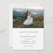 Elegant Modern Wedding Photo Save the Date (Achterkant)